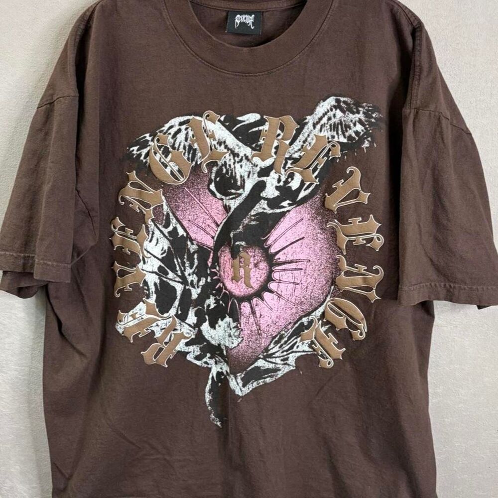 Revenge Men's Brown T-shirt Large